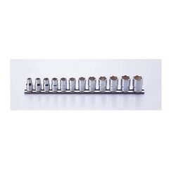 KOKEN SOCKET SET ON RAIL 3/8" DRIVE 8MM - 19MM 6PT 12 PIECE RS3400M/12