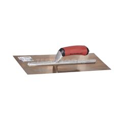 MARSHALLTOWN GOLDEN STAINLESS STEEL FINISHING TROWEL DURASOFT 350MM X 125MM MTMXS145GD