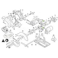 BOSCH GKS 18 V-LI SPARE PART NUMBER 16 - BRUSH HOLDER SET 2610934990