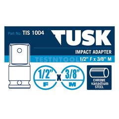 TUSK IMPACT ADAPTER 1/2" FEMALE X 3/8" MALE TIS1004