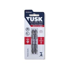 TUSK TORSION BIT DOUBLE ENDED 65MM X PH2 2 PIECE TB65PH2X2