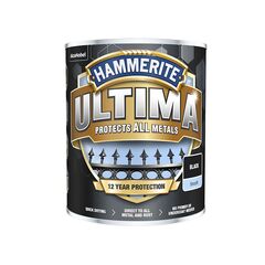 HAMMERITE ULTIMA METAL SMOOTH BLACK 750ML PAIUS-075B