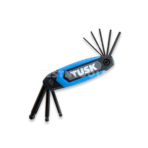 TUSK FOLDING HEX BALL END KEY SET 8 PIECE METRIC TKS8FH