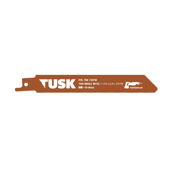 TUSK SABRE SAW BLADE FOR THIN MIDDLE METAL 150MM 5 PIECE TRB150TM