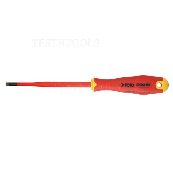 FELO 413 ERGONIC E-SLIM SCREWDRIVER INSULATED HARDENED TIP FLAT 3.5 X 0.8 X 100MM SCR-ES413-35HD