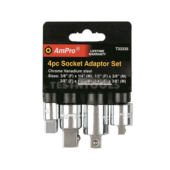 AMPRO SOCKET ADAPOR SET 4PC SOCA-T33335