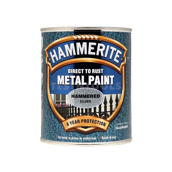 HAMMERITE DIRECT TO RUST METAL PAINT HAMMERED FINISH SILVER 2.5LITRE PAIH-2.5S