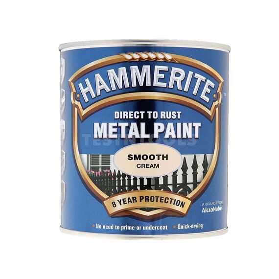 HAMMERITE DIRECT TO RUST METAL PAINT SMOOTH CREAM 250ML PAIS-025CR