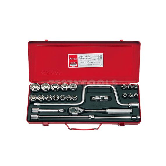 KOKEN SOCKET SET 1/2" DRIVE 10MM - 32MM 12PT 24 PIECE 4248M