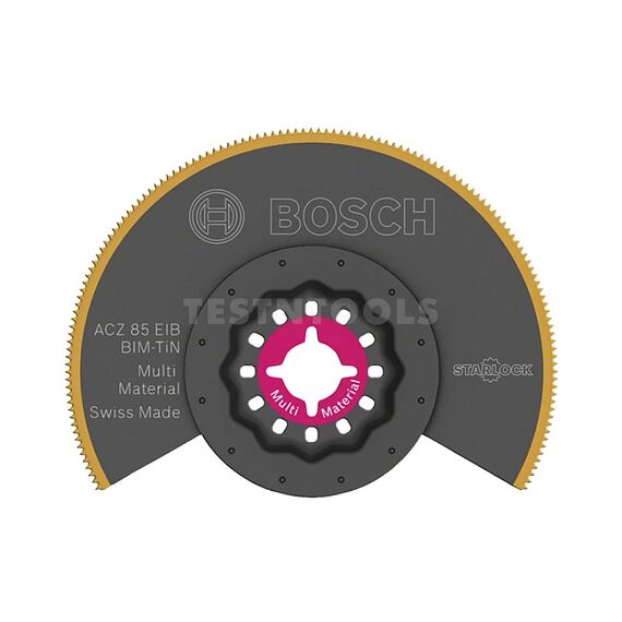 BOSCH STARLOCK MULTI-TOOL TIN COATED SEGMENTED SAW BLADE FOR MULTI MATERIAL 85MM 1ERACZ85EIB 2608664917