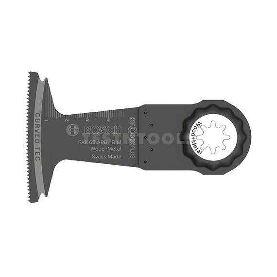 BOSCH STARLOCK PLUS MULTI-TOOL BI-METAL PLUNGE CUT BLADE FOR WOOD + METAL 65MM X 50MM 1ERPAII65APB 2608664928