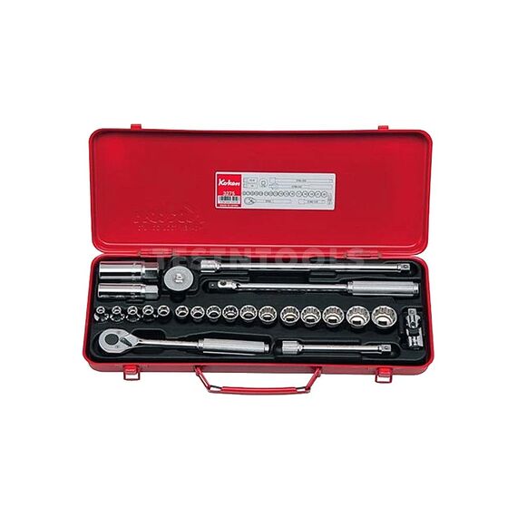 KOKEN SOCKET SET WITH SPARK PLUG SOCKETS 3/8" DRIVE 6MM - 22MM 6PT/12PT 24 PIECE 3275