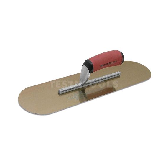 MARSHALLTOWN GOLDEN STAINLESS STEEL TROWEL DURASOFT HANDLE 400MM X 113MM MTSP16GSD