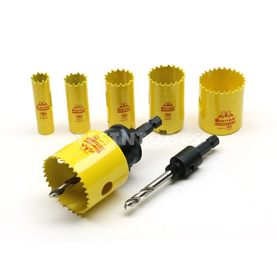 STARRETT ELECTRICIANS BI-METAL HOLESAW KIT FAST CUT 6 PIECE 16-51MM