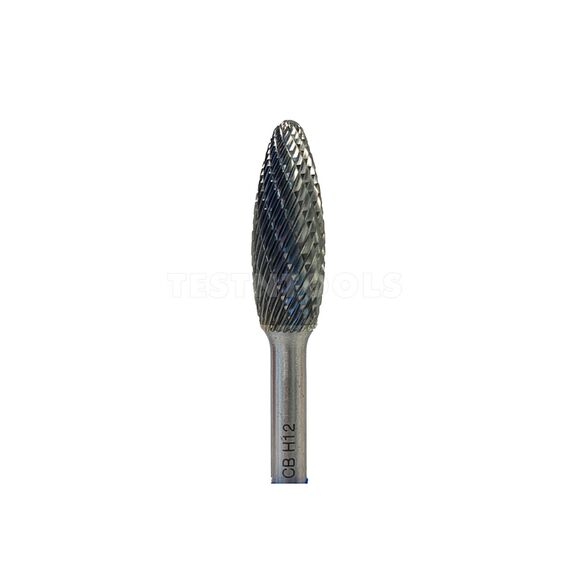 TUSK CARBIDE BURR 10MM X 6MM FLAME CBH10