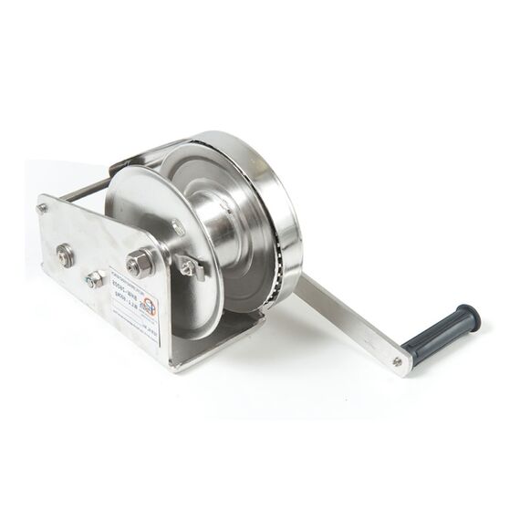 PACIFIC BRAKED HAND WINCH 270KG BHW123 STAINLESS STEEL